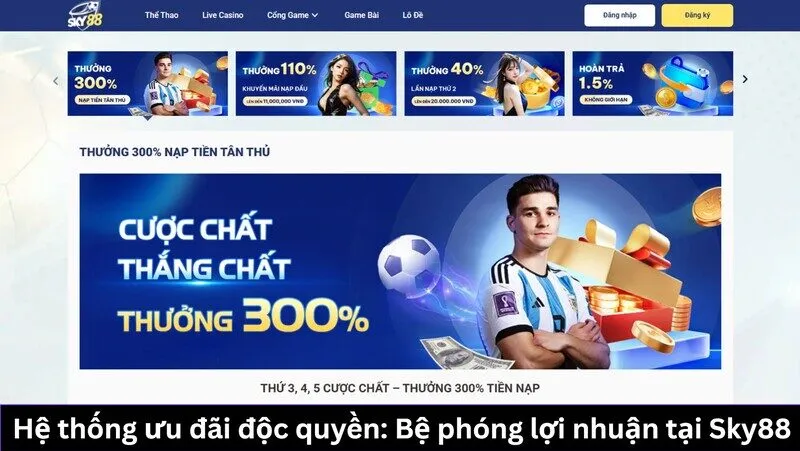 Hệ thống ưu đãi độc quyền: Bệ phóng lợi nhuận tại Sky88