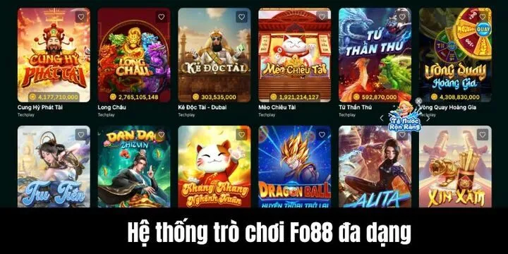 Khám phá thế giới trò chơi đa dạng của Fo88