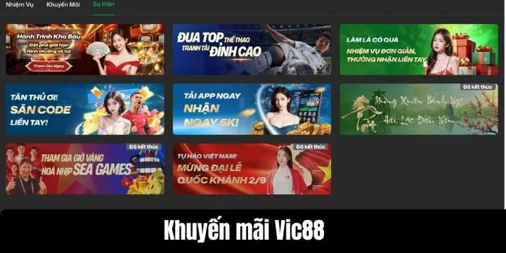 Nhà cái Vic88 tung ưu đãi cực cháy cho mọi game thủ