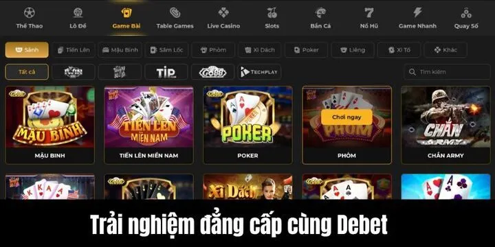 Trải nghiệm đẳng cấp cùng hà cái Debet uy tín