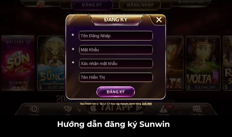 Chỉ dẫn nhập cuộc săn thưởng Sunwin