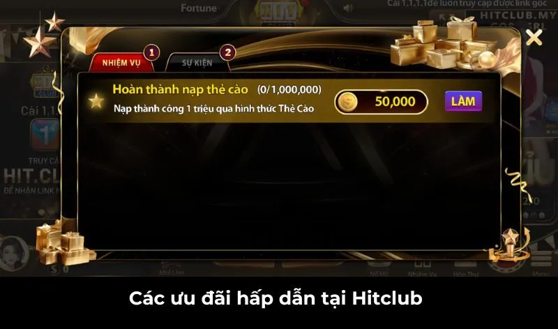 Các ưu đãi hấp dẫn tại game Hitclub